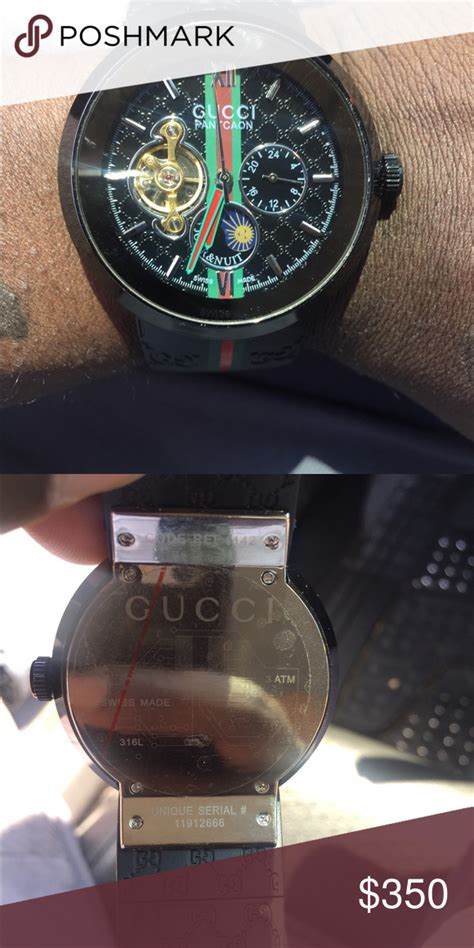 fake gucci watch red and green|check gucci watch serial number.